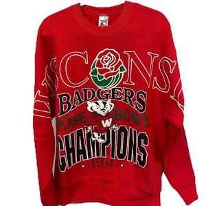 Fruit of the Loom Red Wisconsin Rose Bowl Sweatshirt